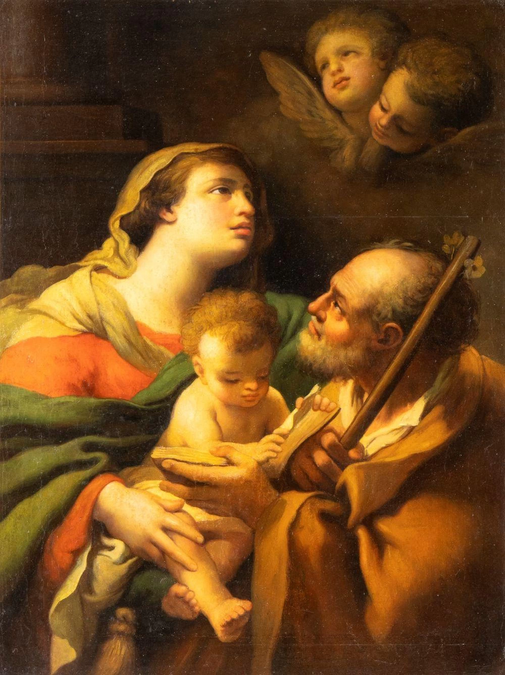 Sacra Famiglia e angeli